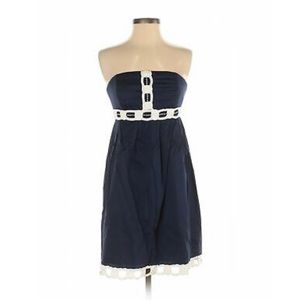Navy, strapless, Lily Pulitzer dress
